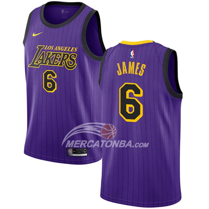 Maglia Los Angeles Lakers Lebron James 2019-20 Citta Viola